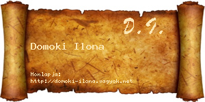 Domoki Ilona névjegykártya